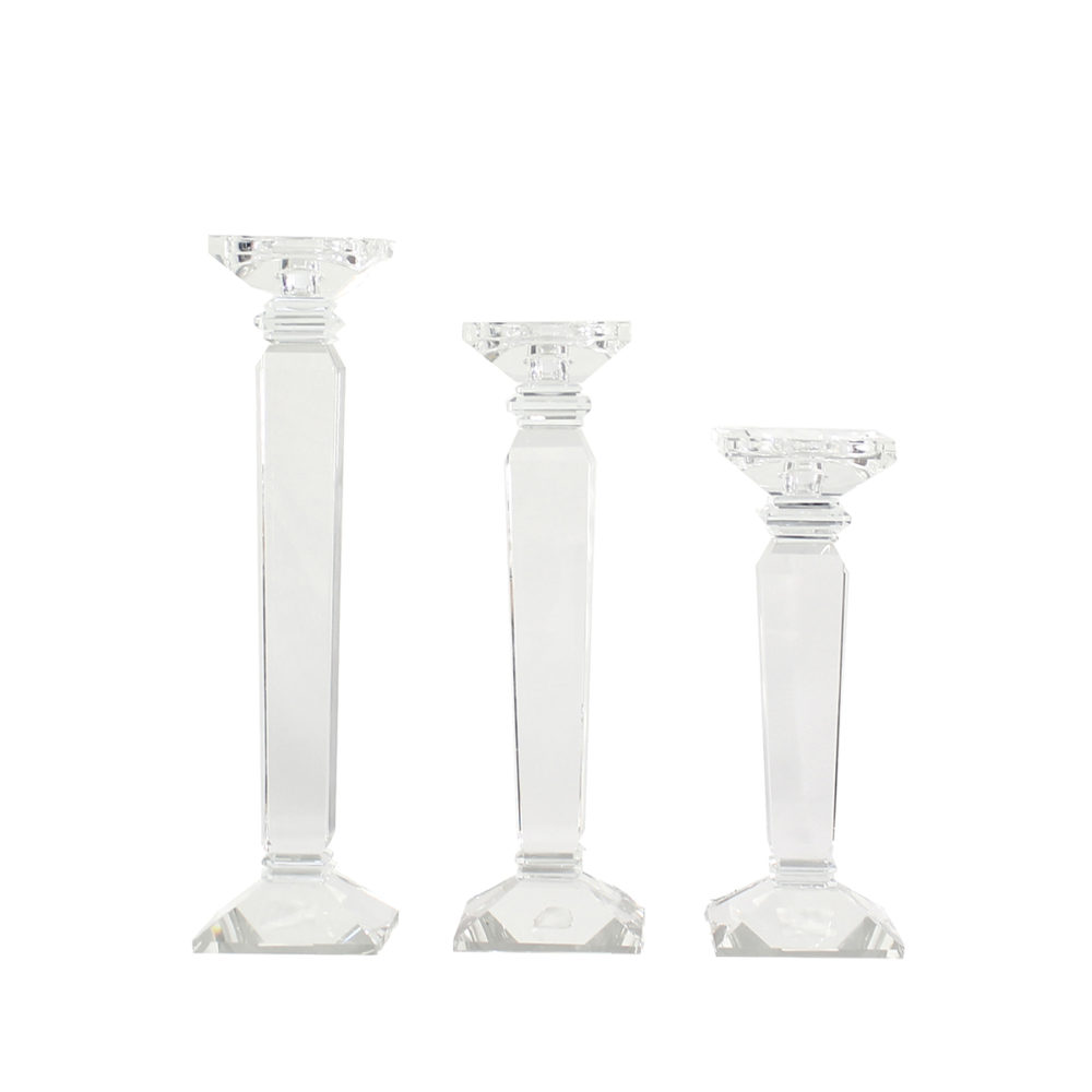 Candelabro en cristal Liesther pequeño - Eventos Del Cibao